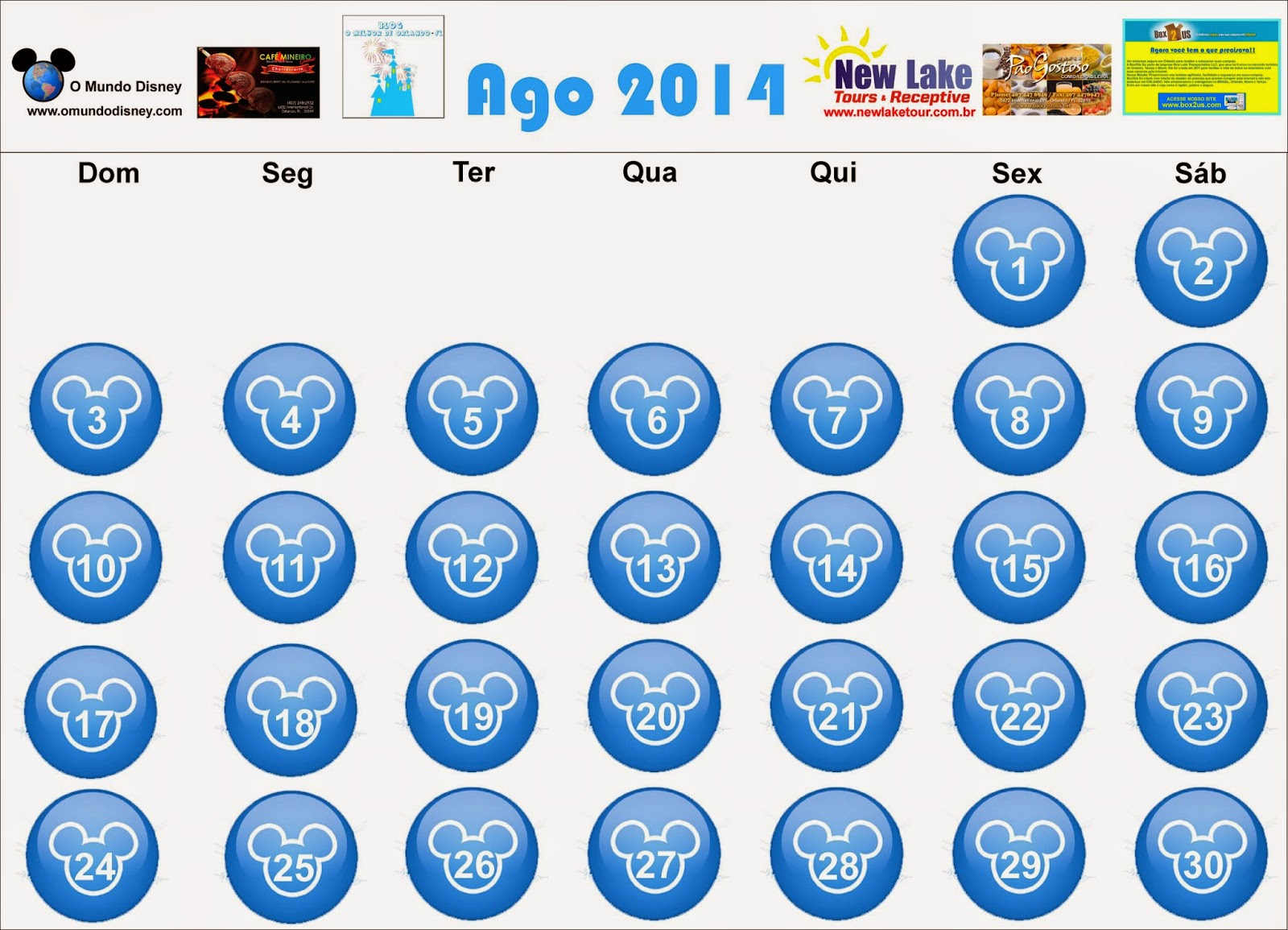 O Melhor De Orlando FL Calend rio