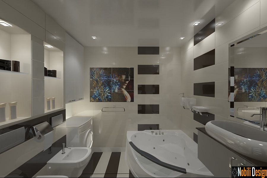 Design Interior - Arhitect Constanta / Design interior baie moderna casa Constanta