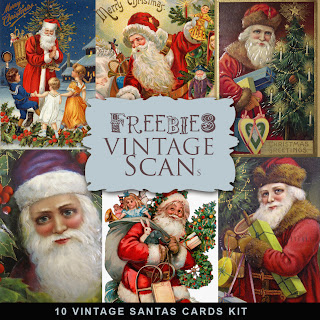 Freebies Vintage Santas Cards:Far Far Hill - Free database of digital ...