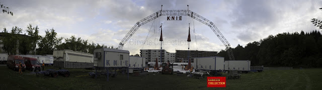 vue panoramique du montage du Cirque Knie 2018