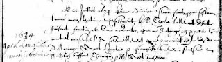 Noel Langlois 1634 marriage record