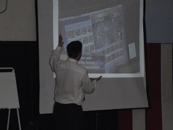 Kevin Skarupa with his PowerPoint