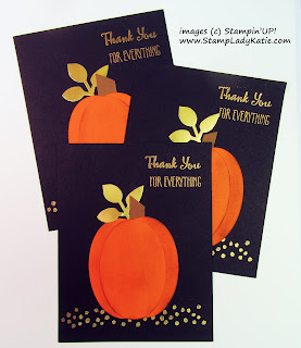 Fall Pumpkin Punch Art Card using Stampin'UP!'s Petal Palette Stamp Set by StampLadyKatie