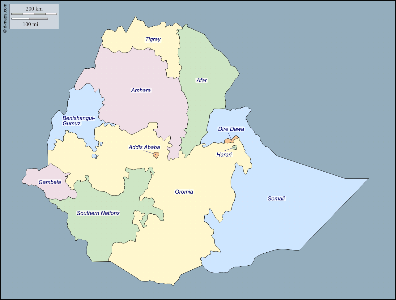 Карта эфиопии на русском языке географическая крупная