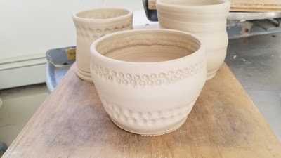 Handmade pottery by Lily L, in progress.