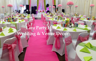 Lara Party Hire Baby Pink Lime Green Decor