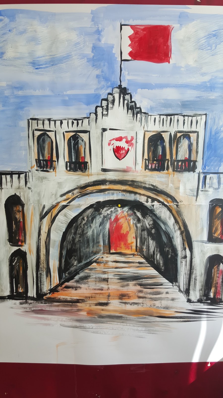 Beautiful Kingdom of Bahrain in the large watercolor paintings by