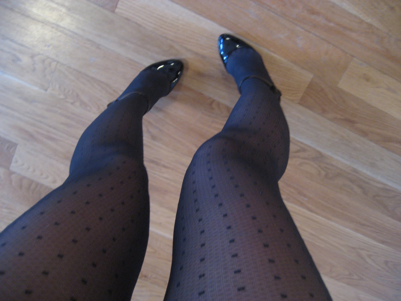 louboutin heels: Me in Vampana Heels and Wolford Swiss Dot Pantyhose