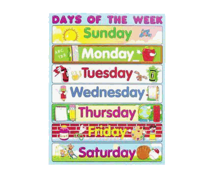 4th Grade English: Days of the week