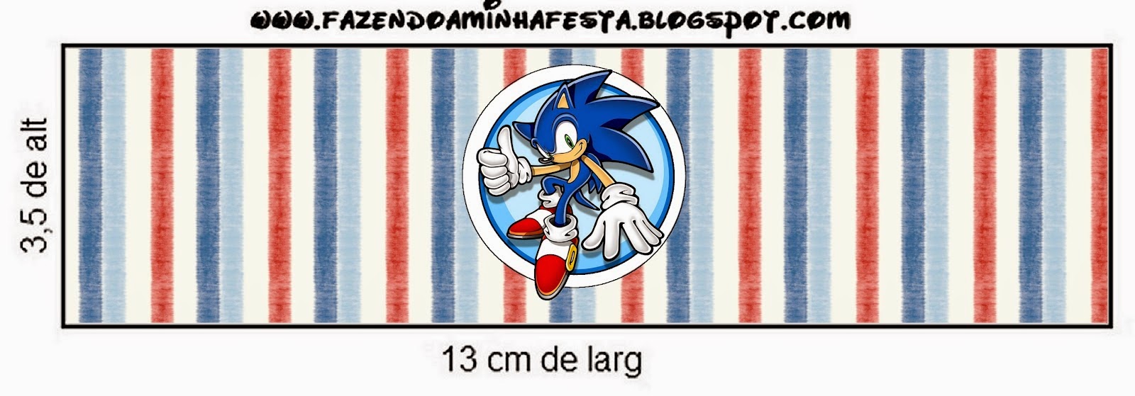 Etiquetas de Sonic para imprimir gratis.