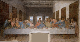 The Last Supper is painted on the walls of Milan's Santa Maria delle Grazie