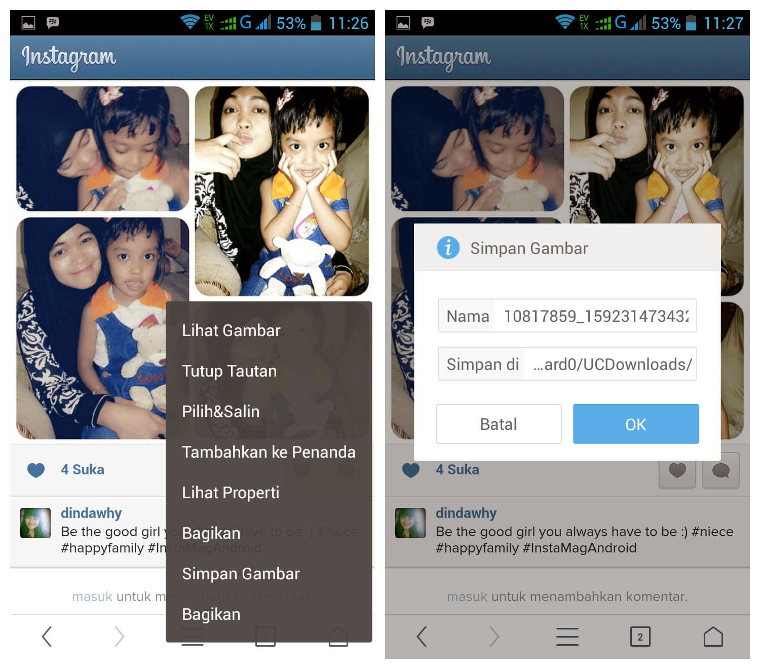 Cara Mudah Menyimpan Foto Gambar Instagram Di Android Aplikasi Android