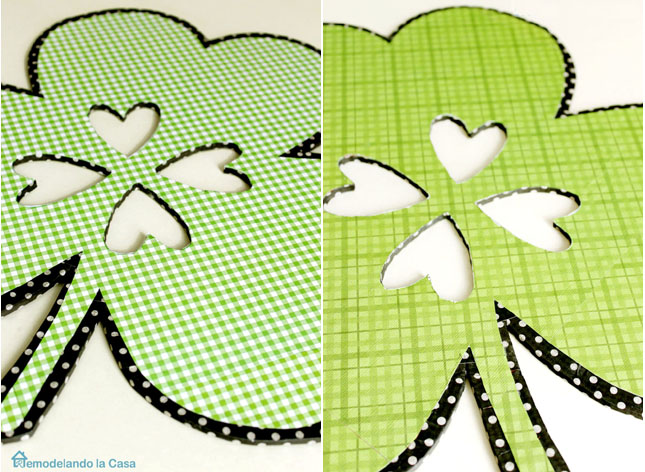 two sided shamrock wall hanging for St. Patrick's day