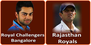 राजस्थान रौयल्स बनाम रौयल चैलेंजर्स बैंगलोर 29 अप्रैल 2013 को है।