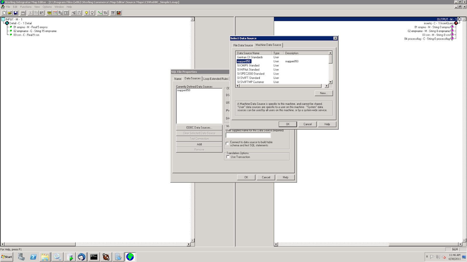Sterling Integrator Mapping: SQLMapping-Using MS SQL Server database