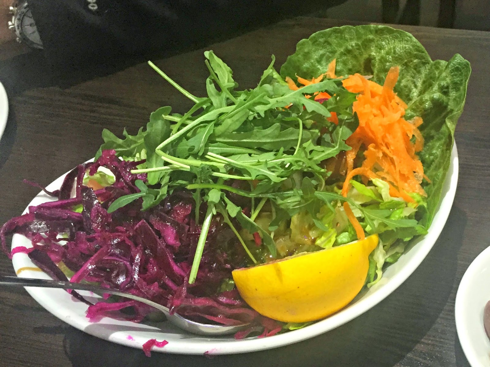 Plate with turkish salad