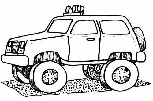 race car and monster truck coloring pages - photo #15