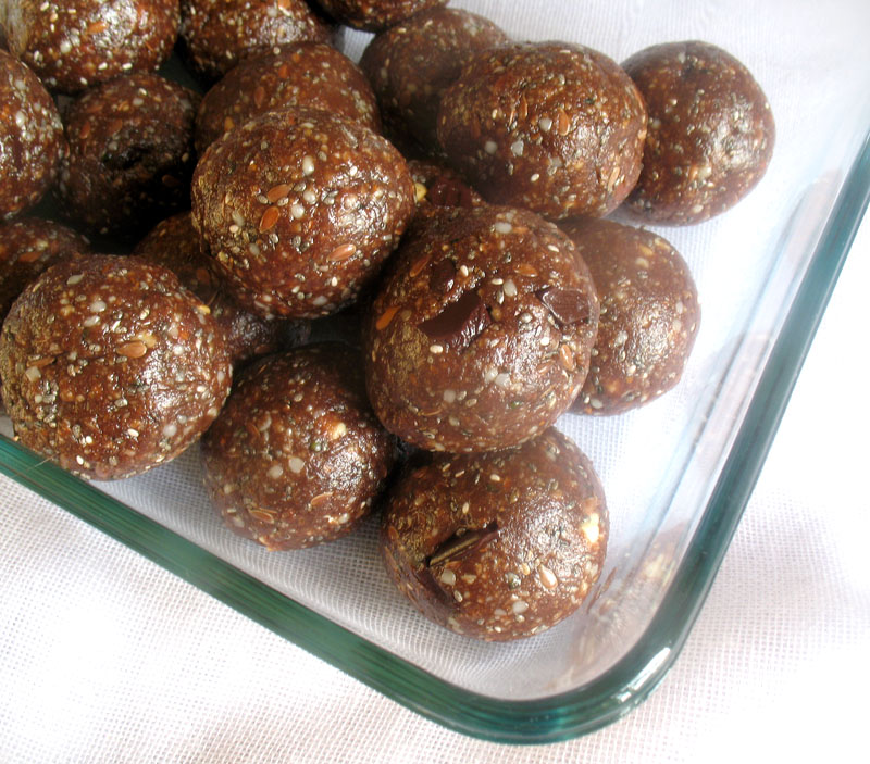 Raw Nut and Seed Chocolate Chunk Mint Energy Balls Lisa's Kitchen