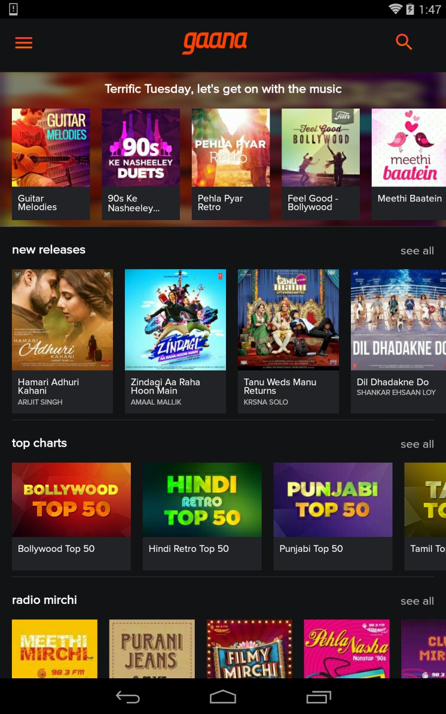 Gaana Hindi Songs Online Apk For Android MOD