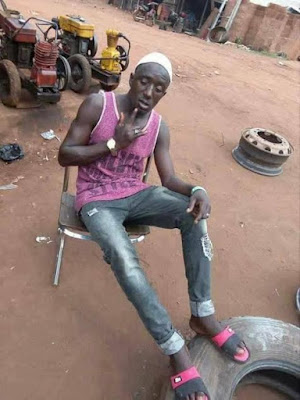Graphic photo: Vulcanizer dies after Tyre explodes while working in his workshop