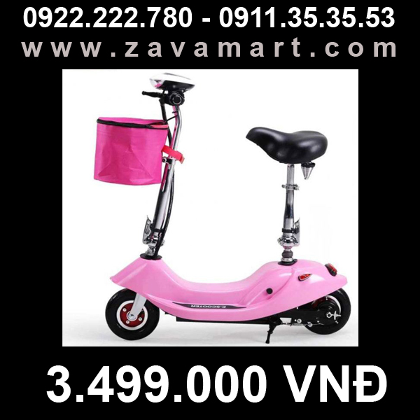 Xe điện mini E-scooter màu hồng