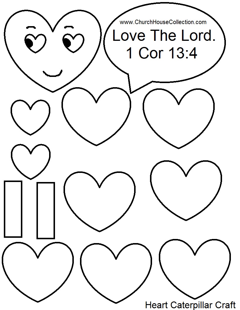 Church House Collection Blog Heart Caterpillar Valentine s Day Craft  Church House Collection Blog Heart Caterpillar Valentine s Day Craft