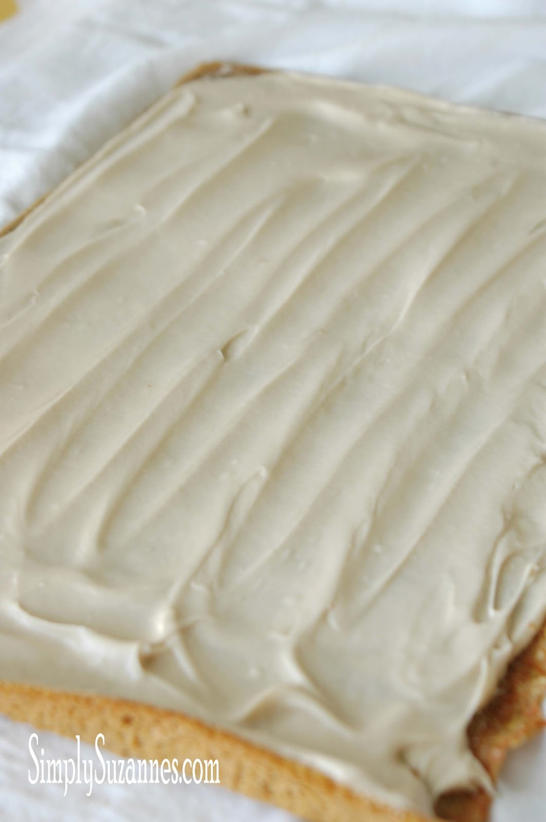 Simply Suzanne's AT HOME: carrot cake roulade with cream cheese filling