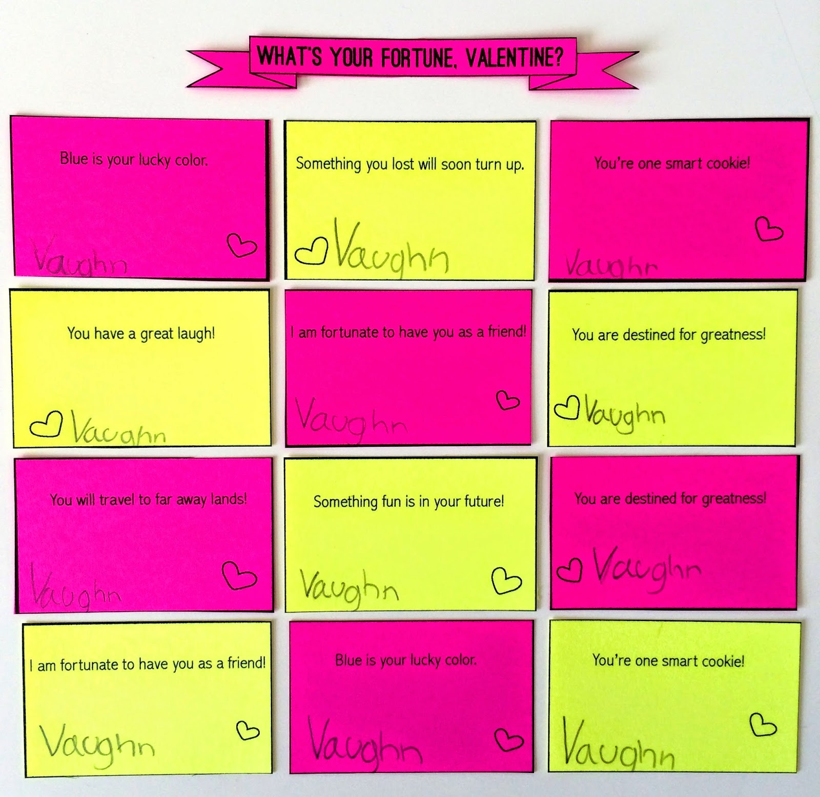 Fortune Cookie Eraser Valentines with Free Printable Charisa Darling