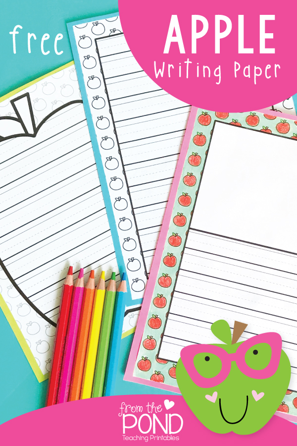Apple Writing Paper Printables From the Pond