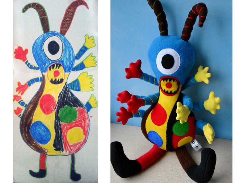 Artista transforma dibujos para niños en peluches - POP-PICTURE