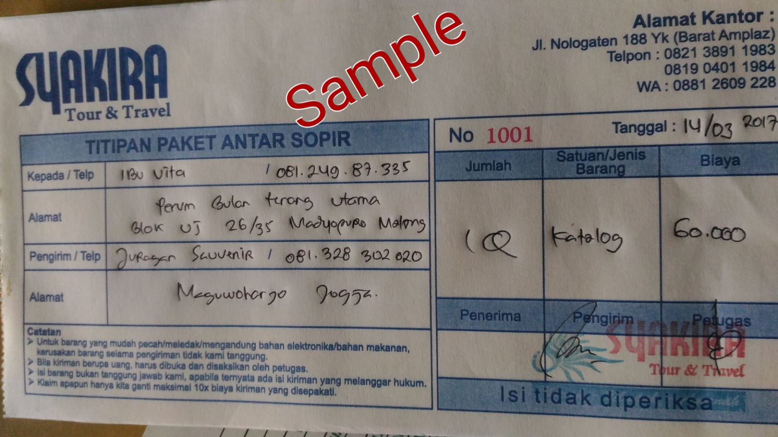 Kwitansi Paket