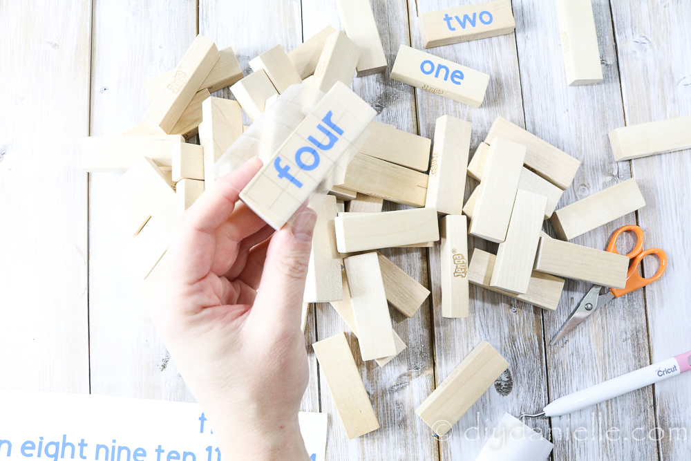 Jenga with Questions Get to Know You Game DIY Danielle®