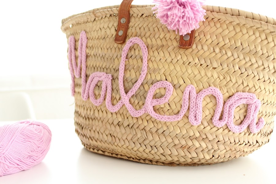 tutorial nombre en capazo con tricotin