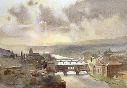 chamberlain trevor watercolour paintings artists british florence arno river painting aquarelle paper oil oils es log considered although originally very