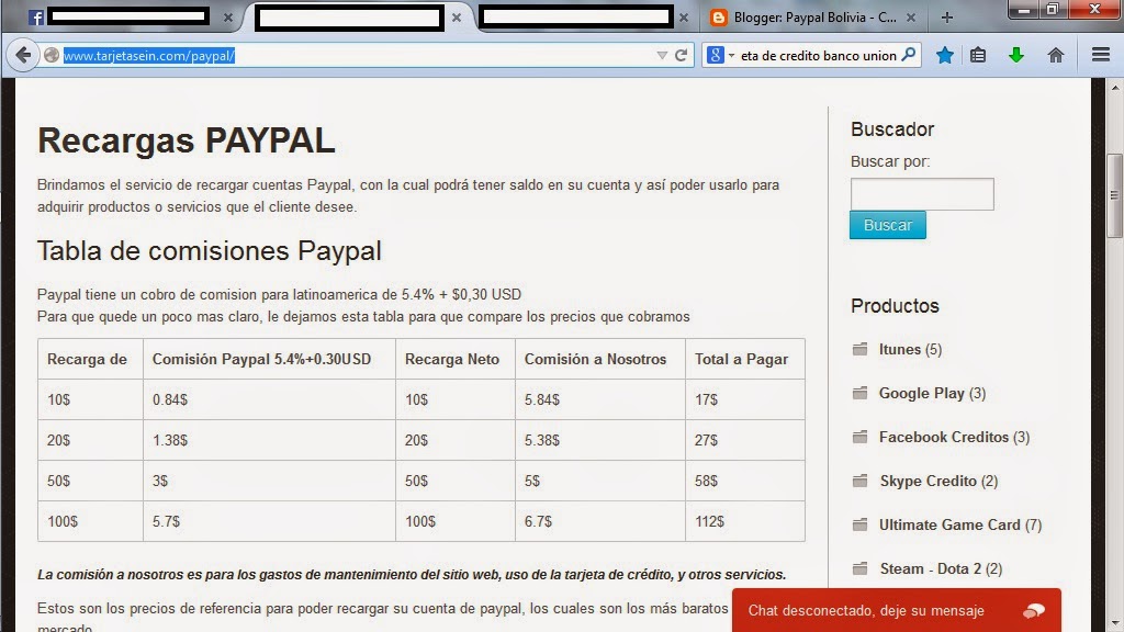 Paypal Bolivia