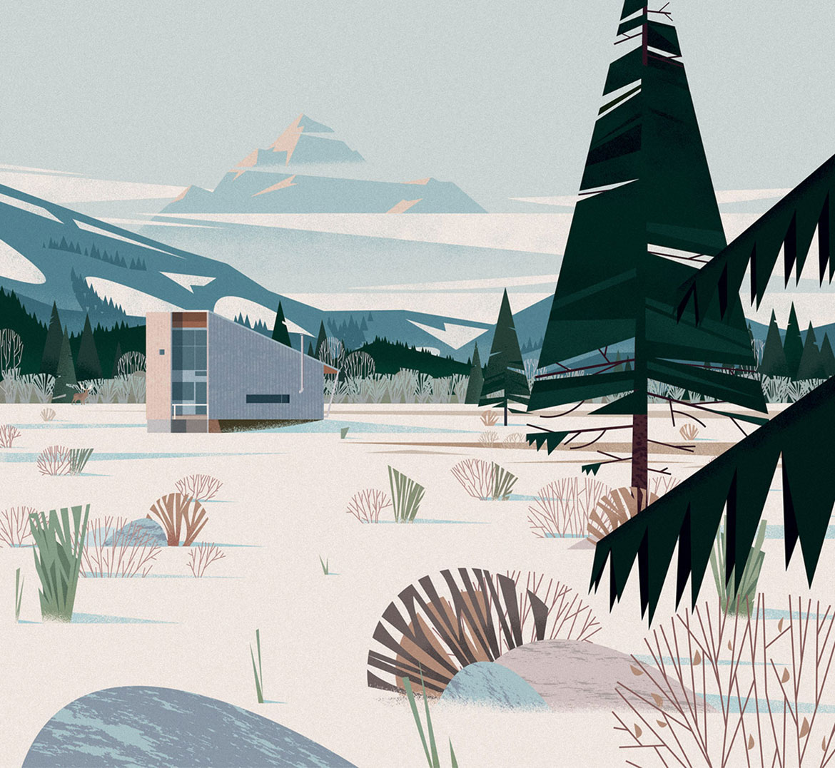 Рисунок город минимализм