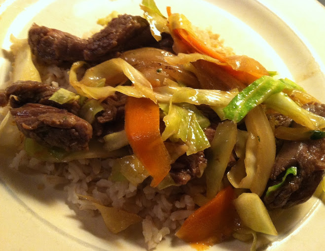 Cooking Chat: Stir-Fried Steak and Cabbage with a Nice Zin