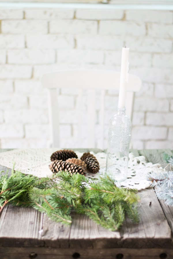 Centro de mesa navidad natural