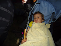 A sleepy Big Boy on a night out holding a breadstick