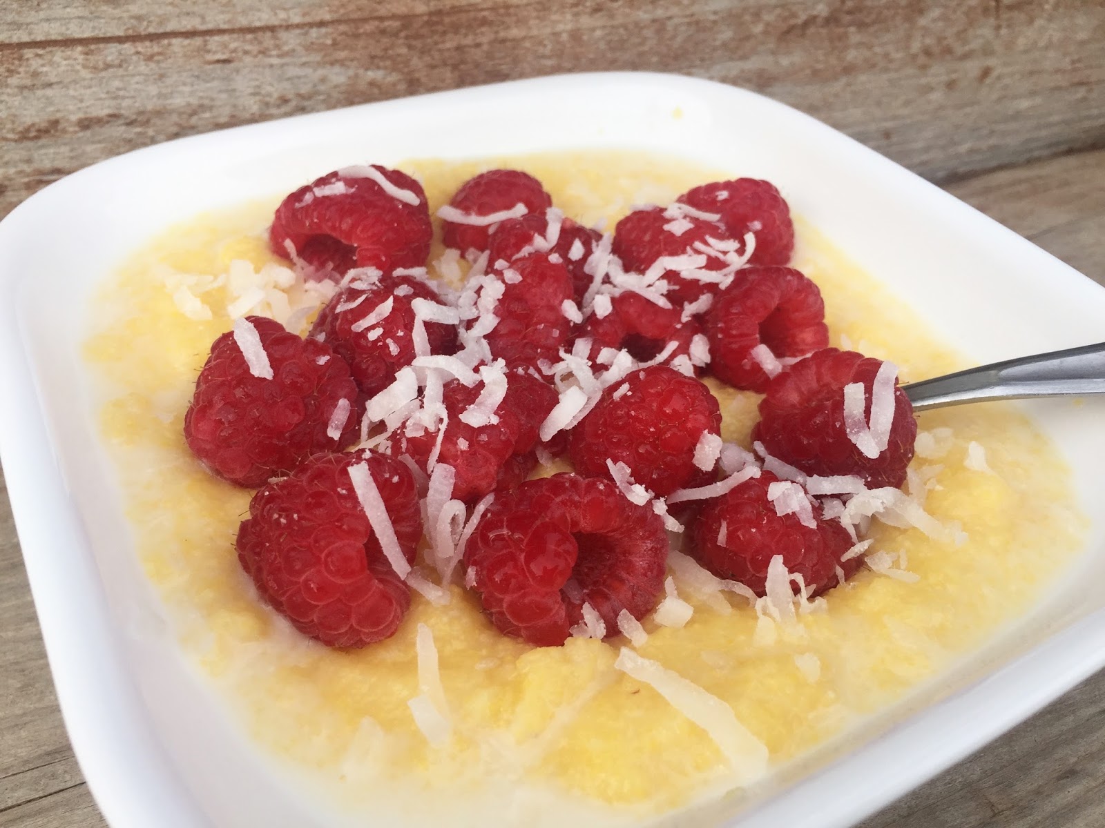 menu managed Coconut Cream Berry Polenta