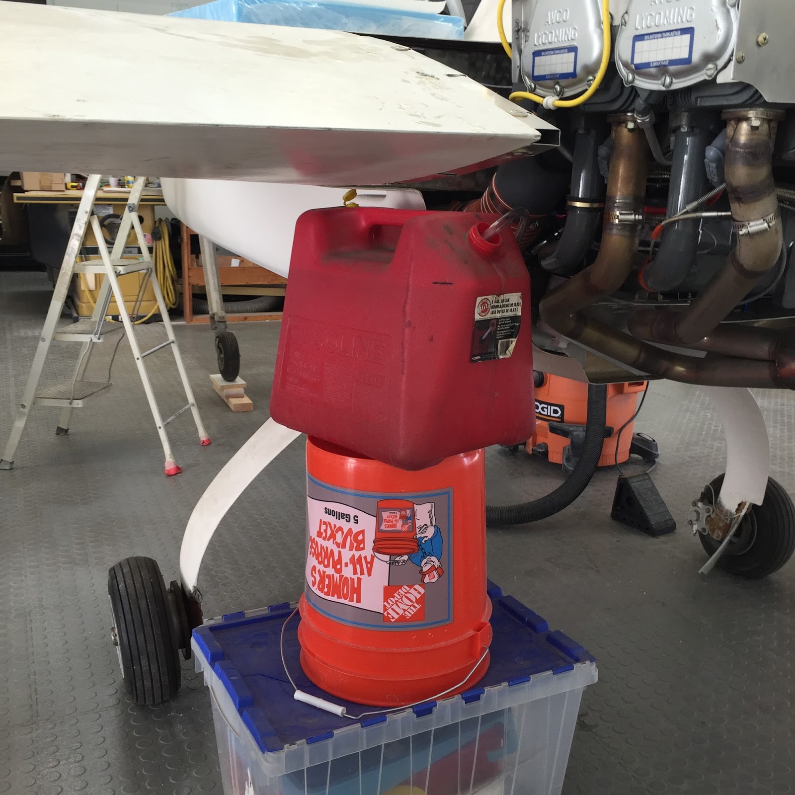 LongEZ N159BB Fuel Gauge Marking & Flow Test