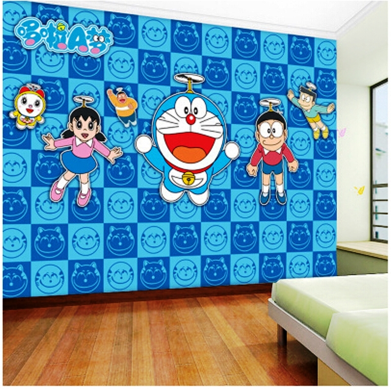 10 Gambar Wallpaper Dinding Kamar Tidur Anak Motif Doraemon Murah