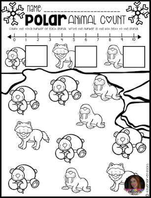 Polar Animal Math and Literacy Worksheets and Printables for Preschool is a no prep packet packed full of worksheets and printables to help reinforce and build literacy and math skills in a fun, engaging way. This unit is perfect for the month of January.