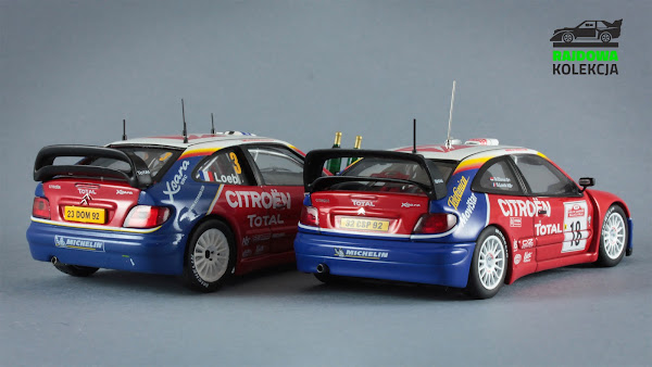 Porównanie modeli Citroen Xsara WRC w wykonaniu IXO i AUTOart