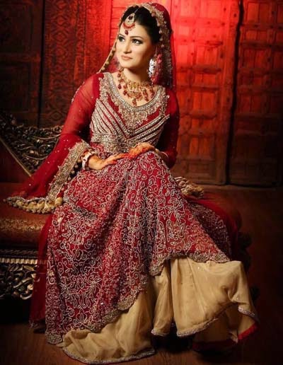 Pakistani Wedding Dresses 2014 for Girls Pictures Photos : Red Wedding ...
