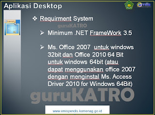 SATU APLIKASI DESKTOP EMIS UNTUK WINDOWS 32 DAN 64