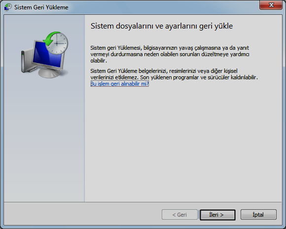 Sistem Geri Yükleme Nasıl Yapılır? | BİLTEKSA