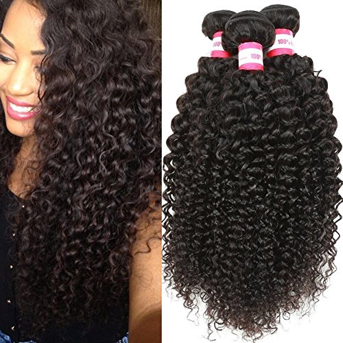 B P Virgin Brazilian Curly Hair Weave 3 Bundles 9a Unprocessed