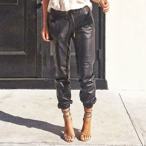 StyleJustEasier: Wardrobe must have-baggy leather pants.