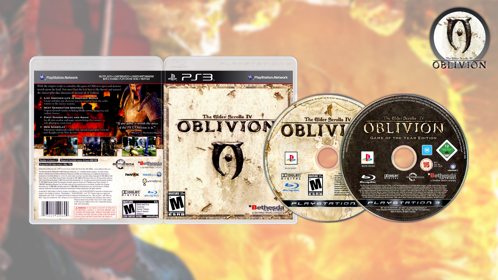 GODDY GAMES THE ELDER SCROLLS IV OBLIVION GAME OF THE YEAR EDITION PS3 BLUS/BLES